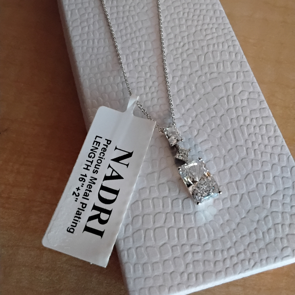 Nadri Silver Pendant Necklace - Picture 3 of 5